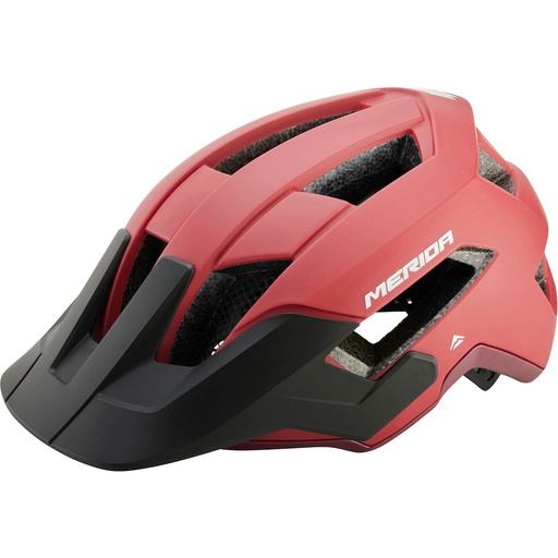 [#BF-A2277000147] Fejvédő MERIDA NORTHSHORE 54-58cm matt piros/fényes bordó - 15 szellőző