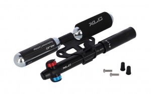 [#VP-250 19 569 05] Pumpa XLC MTB CO2-mini-kombipumpa, fek., 2 x 25g patron DV/SV/AVPU-M06