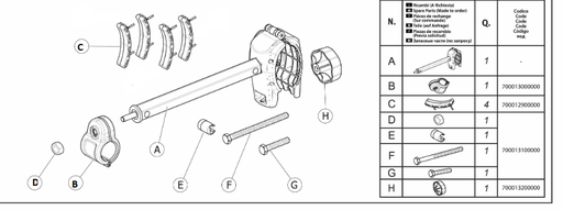 [#BL-195121] Menabo vázfogó karom rögzítőgomb