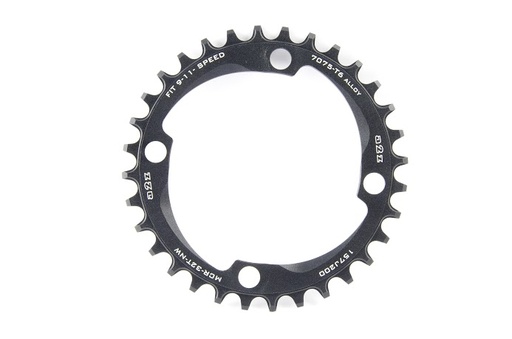 [#BL-141151] a2Z Narrow Wide (BCD: 104) 4 furatos szimmetrikus lánctányér [fekete, 32]