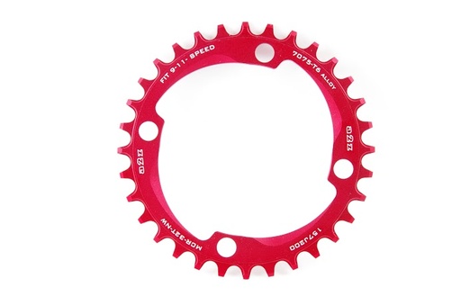 [#BL-141143] a2Z Narrow Wide (BCD: 104) 4 furatos szimmetrikus lánctányér [piros, 30]