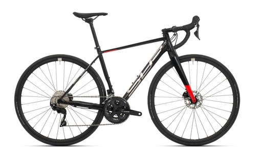 [#BL-234342] Superior X-ROAD Issue országúti kerékpár [56 cm (L), fényes metál fekete-króm ezüst-team piros]