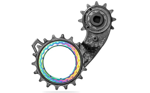[#BS-TCRCAGEAXS/BK-RB] Váltókanál aB HOLLOWCAGE Carbon Ceramic Sram AXS rainbow