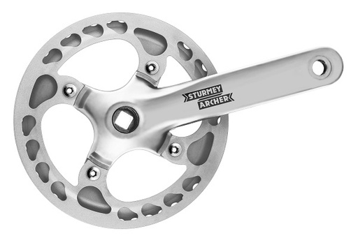[#BL-143729] Sturmey Archer FCS722 négyszögtengelyes hajtómű dupla láncvédő [króm, 42, 170 mm]