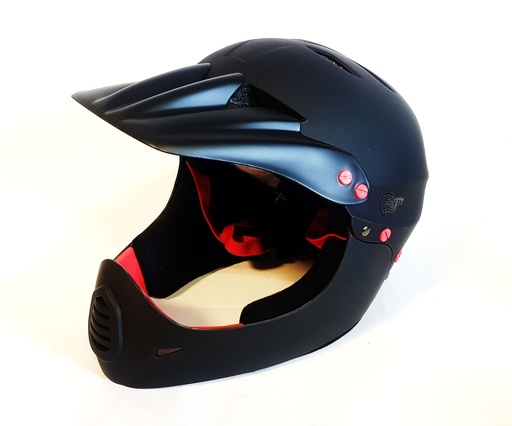 [#BL-212806] Safety Labs Stamina fullface kerékpáros sisak [matt fekete-piros, 58-61 cm (L)]
