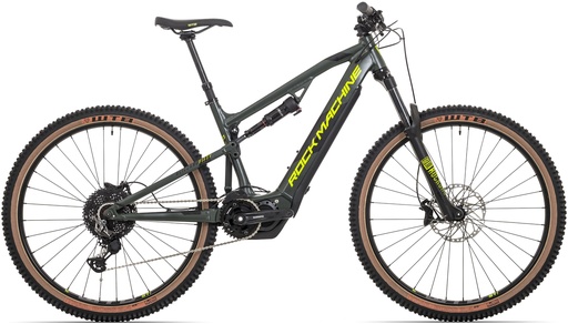 [#BL-184098] Rock Machine Blizzard INT2 e50-29 elektromos MTB kerékpár [17", matt khaki-sárga-szürke]