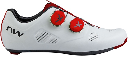 [#BF-80251040-54-39] Cipő NORTHWAVE ROAD REVOLUTION 39 FEHÉR/FLUO PIROS