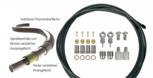 [#VP-250 03 760 00] Bowdenház fék hidr., kevlár nirosta 5 x 2500 mm BR-X63