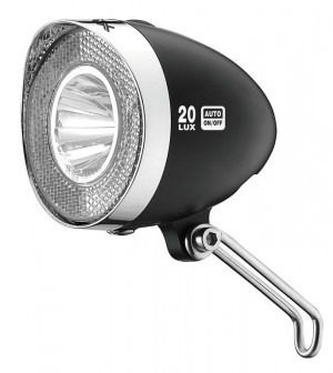 [#VP-250 02 215 00] XLC CL-D03 Retro agydinamós első lámpa 20 LUX fekete
