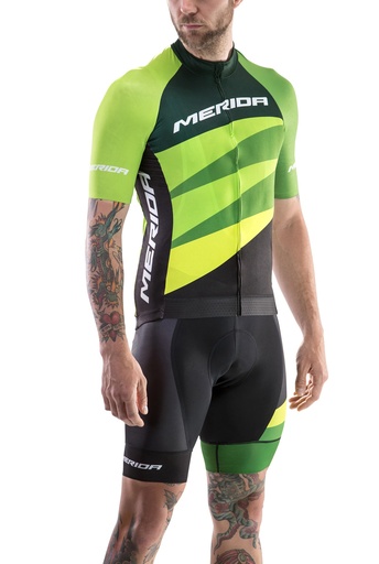 [#BF-740703XXL-1015]  MERIDA CX DESIGN PRO rövid zöld fekete végig cipzár - 740703-1015