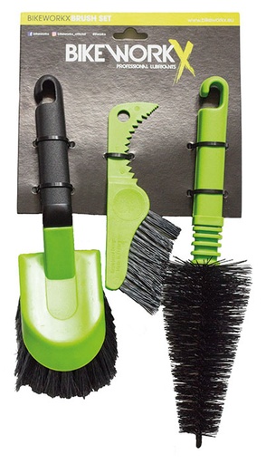 [#BF-BRUSHSET] Tisztító készlet BIKEWORKX kerékpáros kefe szett - BRUSHSET