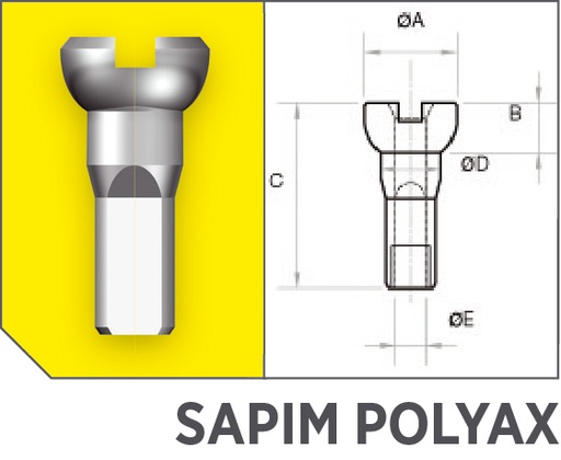 [#BF-SAMPO1216V1] Küllőanya SAPIM POLYAX réz 12G 16 mm ezüst
