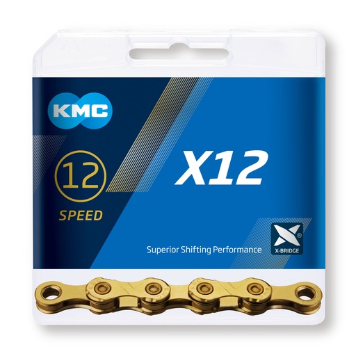 [#BF-X12-1GOLD] Lánc KMC X12-1 GOLD 1/2x11/128 126L