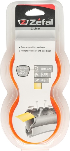 [#PL-Z000721] DEFEKTGÁTLÓ SZALAG ZEFAL Z-LINER HYBRID 28"ES 700C 27MM SÁRGA 2DB 2X60G{4/4}