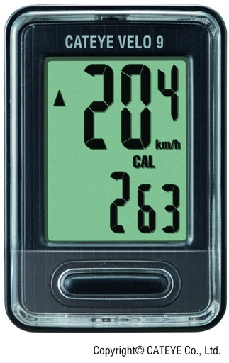 [#PL-CCVL820B] CatEye Velo 9 CC-VL820 9 funkció vezetékes fekete